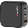Verbatim Mini GaN Charger 65W con Pantalla (2xUSB-C, 1xUSB-A)